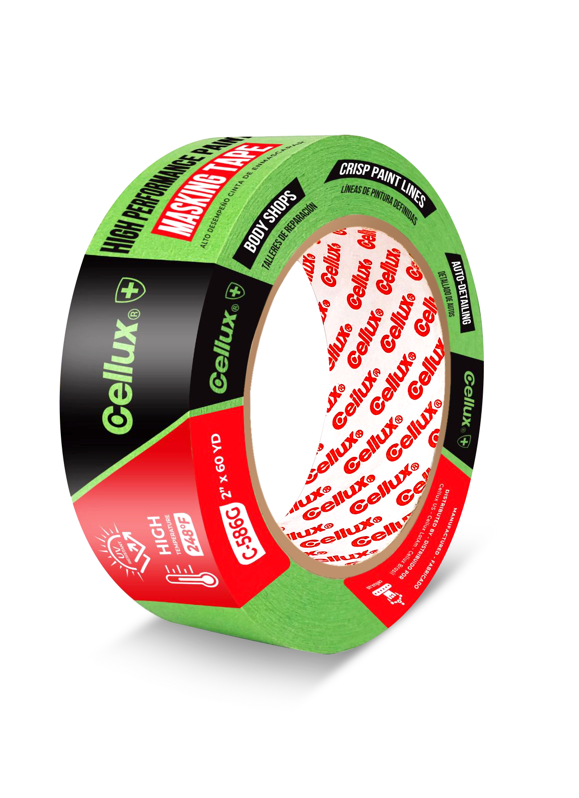 3/4" x 60 YD GREEN HIGH PERFORMANCE MASKING TAPE Brackin Paint and Supply