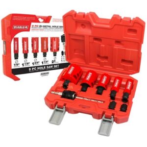 FREUD DIABLO 9PC BI-METAL HOLESAW SET