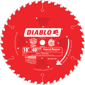 Freud Diablo Saw Blade — 10in. x 40T