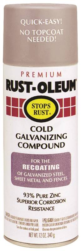 RUST-OLEUM STOPS RUST Galvanizing Compound Spray, Matte, Gray, 16 oz