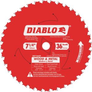 FREUD D0736GPA DIABLO 7 1/4" X 36 TOOTH WOOD & METAL CIRCULAR SAW BLADE