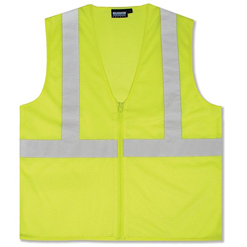 ERB 61448 S363 Class 2 Economy Mesh Safety Vest, Lime, 2X-Large