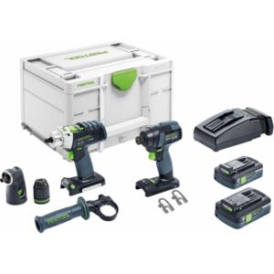 Festool 576490 TID 18 Impact Driver and PDC 18 Drill Driver 4.0Ah Combo Kit