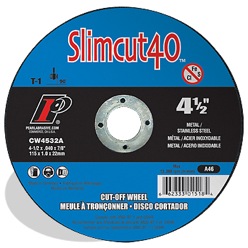 4-1/2 x .045 x 7/8 Slimcut40™ T-27 AO Thin Cut-Off Wheel, A46, 25/Box