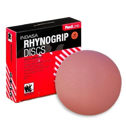 INDASA 5" RHYNOGRIP REDLINE SOLID SANDING DISCS, 50/BX 10/CS