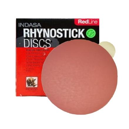 INDASA 5" RHYNOSTICK REDLINE SOLID SANDING DISCS, 100 GRIT 100/BOX 10/CS.