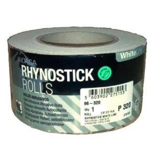 INDASA WHITELINE RHYNOSTICK PSA 2-3/4" X 27.5 YD LONG BOARD SANDING ROLLS, 36 GRIT, 5/CS.