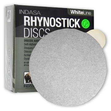INDASA WHITELINE RHYNOSTICK 8" SOLID PSA SANDING DISCS, 180 GRIT