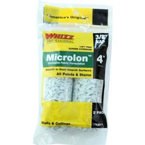 Whizz 73011 4" Microlon 3/8" Nap Mini Roller Cover 2Pk