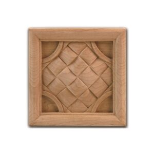 WOVEN ROSETTE 5-7/8" x 5-7/8" x 13/16" MAPLE