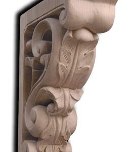 ACANTHUS CORBEL 12" x 3-1/2" x 9" MAPLE