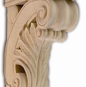 ACANTHUS CORBEL 12" x 3-1/2" x 9" CHERRY