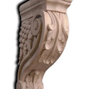 FRUIT OF THE VINE CORBEL 13" x 3-1/2" x 8" RED OAK