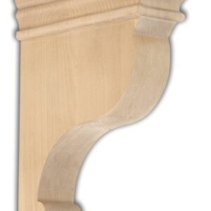 SHAPED BAR BRACKET 10" x 2-1/2" x 7" BIRCH