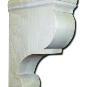 SHAPED COUNTERTOP SUPPORT 11-3/4" x 3" x 7-3/8" ALDER