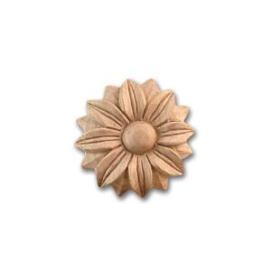 ACATHUS ROSETTE 1-7/8" x 1-7/8" x 3/8" CHERRY