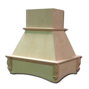 36" Acanthus Island Chimney Hood Cherry