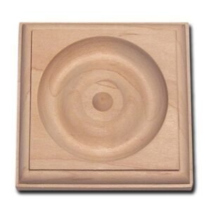 TRADITIONAL ROSETTE 3" x 3" x 3/4" CHERRY