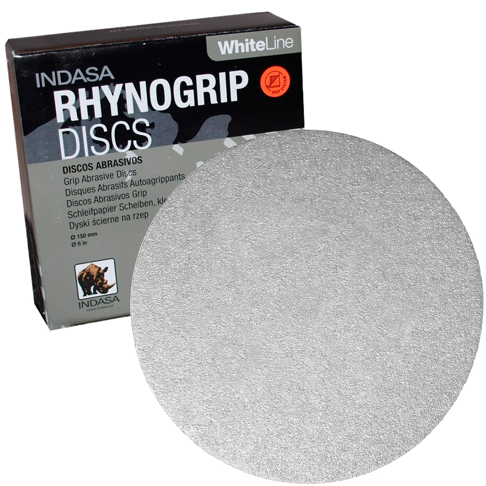 6" Solid Rhynogrip Hook & Loop Discs (Box of 50) | 320 Grit AP